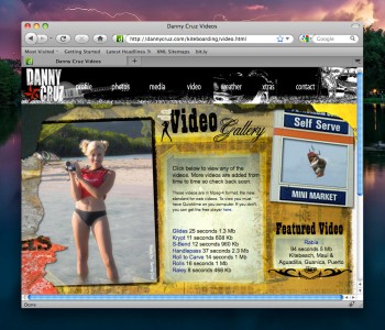 Screen Capture - Kiteboarding Video Page